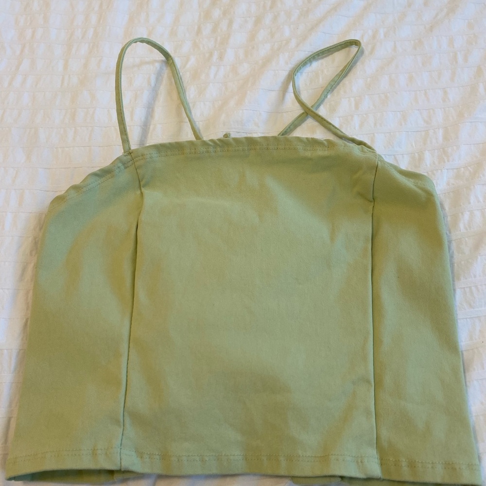 Light green crop top